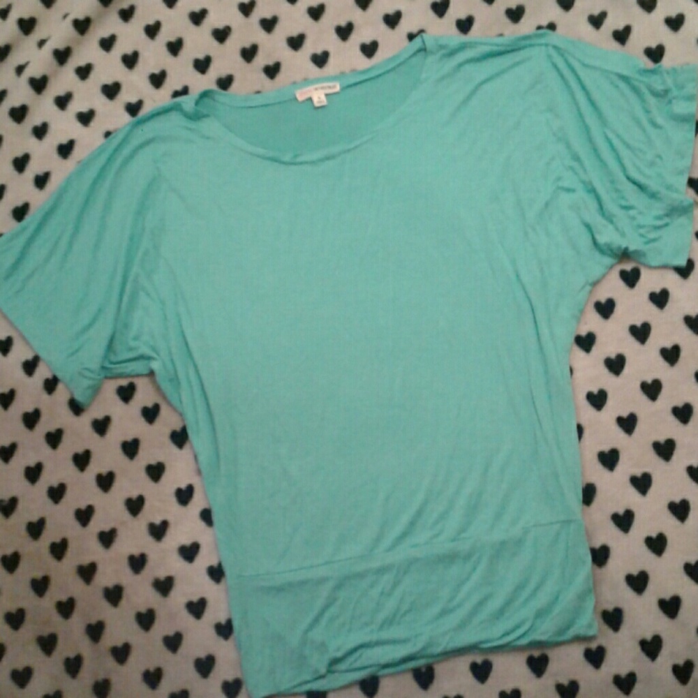 Teal Bat Winged Blouse